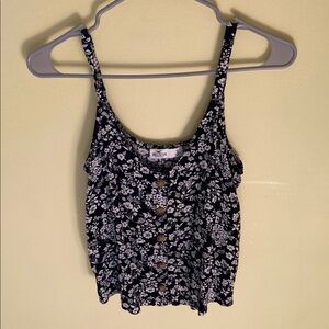 Hollister Monochrome Floral Top